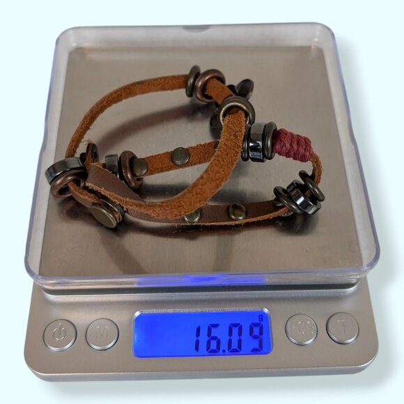 Bohemian Leather Strap Snap Bracelet - Picture 4 of 4